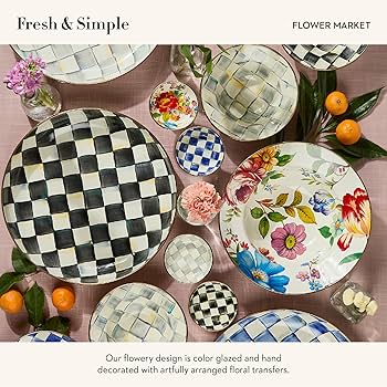 Amazon.com | MACKENZIE-CHILDS Enamel Serving Bowl, Enamel